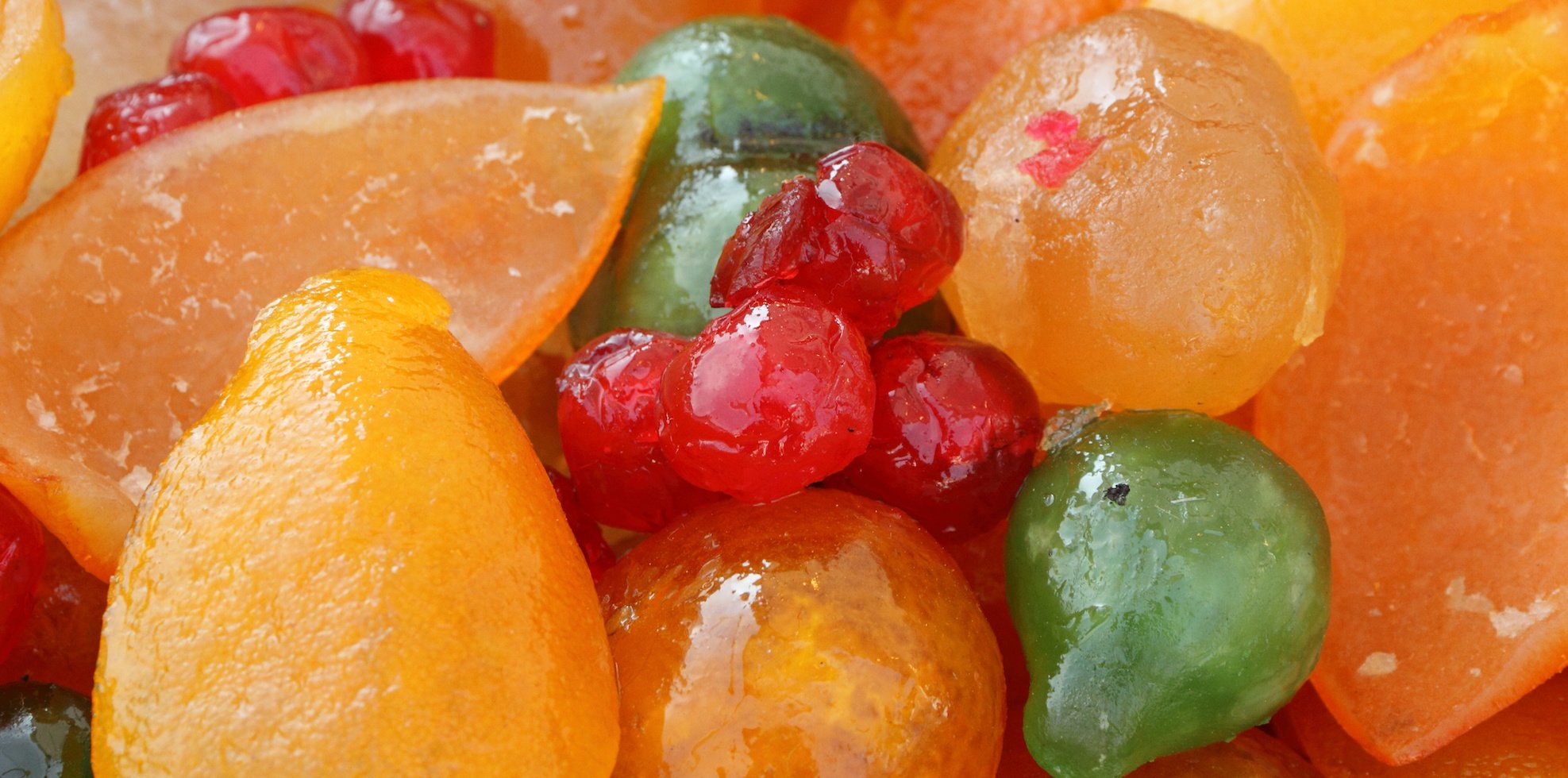 assortment of candied fruit